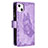 Funda de Cuero Cartera con Soporte Mariposa Carcasa L08 para Apple iPhone 13 Morado