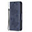 Funda de Cuero Cartera con Soporte Mariposa Carcasa L09 para Apple iPhone 13 Pro Azul