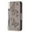 Funda de Cuero Cartera con Soporte Mariposa Carcasa L09 para Apple iPhone 13 Pro Max Gris Oscuro