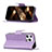 Funda de Cuero Cartera con Soporte Mariposa Carcasa L09 para Apple iPhone 15 Pro Max Morado