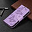 Funda de Cuero Cartera con Soporte Mariposa Carcasa L09 para Apple iPhone 16 Pro Morado