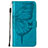 Funda de Cuero Cartera con Soporte Mariposa Carcasa L10 para Apple iPhone 13 Azul