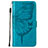 Funda de Cuero Cartera con Soporte Mariposa Carcasa L10 para Apple iPhone 15 Azul