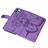 Funda de Cuero Cartera con Soporte Mariposa Carcasa L10 para Apple iPhone 15 Pro Max Purpura Claro