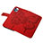 Funda de Cuero Cartera con Soporte Mariposa Carcasa L10 para Apple iPhone 15 Pro Max Rojo