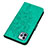 Funda de Cuero Cartera con Soporte Mariposa Carcasa L10 para Apple iPhone 16 Pro Verde