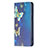 Funda de Cuero Cartera con Soporte Mariposa Carcasa para Apple iPhone 13 Azul