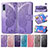 Funda de Cuero Cartera con Soporte Mariposa Carcasa para Samsung Galaxy A50