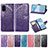 Funda de Cuero Cartera con Soporte Mariposa Carcasa para Samsung Galaxy S20 Plus