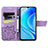 Funda de Cuero Cartera con Soporte Mariposa Carcasa S01D para Huawei Enjoy 50