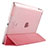 Funda de Cuero Cartera con Soporte para Apple iPad 3 Rosa