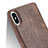 Funda de Cuero Cartera con Soporte para Apple iPhone Xs Marron