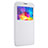 Funda de Cuero Cartera con Soporte para Samsung Galaxy Mega 2 G7508Q Blanco