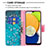 Funda de Cuero Cartera con Soporte Patron de Moda Carcasa B01F para Samsung Galaxy A03