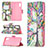 Funda de Cuero Cartera con Soporte Patron de Moda Carcasa B01F para Samsung Galaxy M02