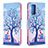 Funda de Cuero Cartera con Soporte Patron de Moda Carcasa B03F para Samsung Galaxy Note 20 5G