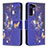 Funda de Cuero Cartera con Soporte Patron de Moda Carcasa B09F para Samsung Galaxy S21 5G