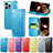 Funda de Cuero Cartera con Soporte Patron de Moda Carcasa H01 para Apple iPhone 14 Pro