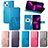 Funda de Cuero Cartera con Soporte Patron de Moda Carcasa H03 para Apple iPhone 13