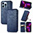 Funda de Cuero Cartera con Soporte Patron de Moda Carcasa H15 para Apple iPhone 14 Pro Max