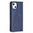 Funda de Cuero Cartera con Soporte Patron de Moda Carcasa L04 para Apple iPhone 13 Azul