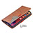 Funda de Cuero Cartera con Soporte Patron de Moda Carcasa L04 para Apple iPhone 13 Marron