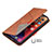 Funda de Cuero Cartera con Soporte Patron de Moda Carcasa L04 para Apple iPhone 14 Pro Max Marron