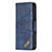 Funda de Cuero Cartera con Soporte Patron de Moda Carcasa L05 para Apple iPhone 14 Pro Max Azul