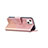 Funda de Cuero Cartera con Soporte Patron de Moda Carcasa L05 para Apple iPhone 15 Oro Rosa