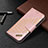 Funda de Cuero Cartera con Soporte Patron de Moda Carcasa L05 para Apple iPhone 15 Oro Rosa