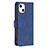 Funda de Cuero Cartera con Soporte Patron de Moda Carcasa L06 para Apple iPhone 13 Azul