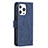 Funda de Cuero Cartera con Soporte Patron de Moda Carcasa L06 para Apple iPhone 14 Pro Azul