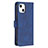 Funda de Cuero Cartera con Soporte Patron de Moda Carcasa L06 para Apple iPhone 15 Plus Azul