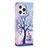 Funda de Cuero Cartera con Soporte Patron de Moda Carcasa L07 para Apple iPhone 15 Pro Max Multicolor