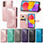 Funda de Cuero Cartera con Soporte Patron de Moda Carcasa S01D para Samsung Galaxy F13 4G