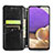 Funda de Cuero Cartera con Soporte Patron de Moda Carcasa S01D para Samsung Galaxy M32 5G