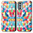 Funda de Cuero Cartera con Soporte Patron de Moda Carcasa S02D para Motorola Moto Edge 20 5G