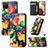 Funda de Cuero Cartera con Soporte Patron de Moda Carcasa S02D para Samsung Galaxy A12 Nacho