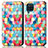 Funda de Cuero Cartera con Soporte Patron de Moda Carcasa S02D para Samsung Galaxy F12