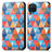 Funda de Cuero Cartera con Soporte Patron de Moda Carcasa S02D para Samsung Galaxy F12