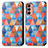 Funda de Cuero Cartera con Soporte Patron de Moda Carcasa S02D para Samsung Galaxy F13 4G