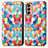 Funda de Cuero Cartera con Soporte Patron de Moda Carcasa S02D para Samsung Galaxy F13 4G