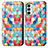 Funda de Cuero Cartera con Soporte Patron de Moda Carcasa S02D para Samsung Galaxy F23 5G