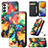 Funda de Cuero Cartera con Soporte Patron de Moda Carcasa S02D para Samsung Galaxy F23 5G