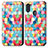 Funda de Cuero Cartera con Soporte Patron de Moda Carcasa S02D para Samsung Galaxy M11