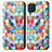 Funda de Cuero Cartera con Soporte Patron de Moda Carcasa S02D para Samsung Galaxy M32 4G