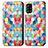 Funda de Cuero Cartera con Soporte Patron de Moda Carcasa S02D para Samsung Galaxy M40S