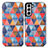 Funda de Cuero Cartera con Soporte Patron de Moda Carcasa S02D para Samsung Galaxy S23 5G