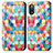 Funda de Cuero Cartera con Soporte Patron de Moda Carcasa S02D para Sony Xperia Ace II SO-41B