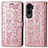 Funda de Cuero Cartera con Soporte Patron de Moda Carcasa S03D para Huawei Honor 90 Lite 5G